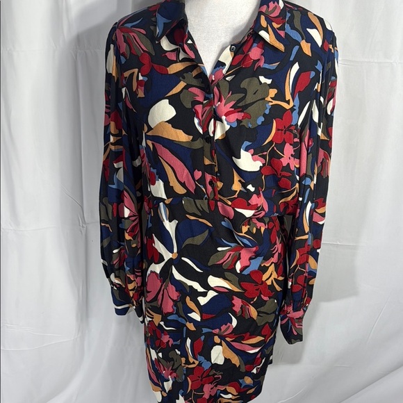 ba&sh “Lady” Abstract Floral Shirt Dress L - Picture 2 of 11